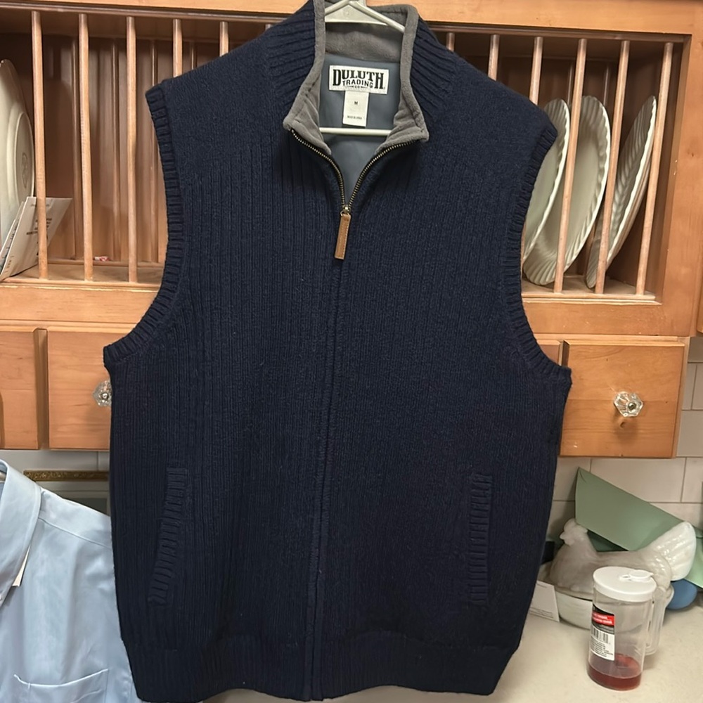 Duluth Trading Vest Mens Medium Body:100% Shetland wool lining Polyester